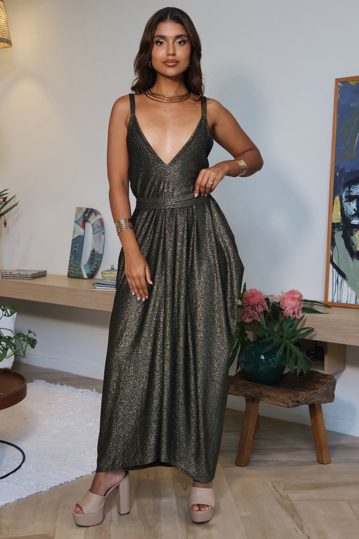 Luna Gold Shimmer Dress Luna Gold Shimmer Dress