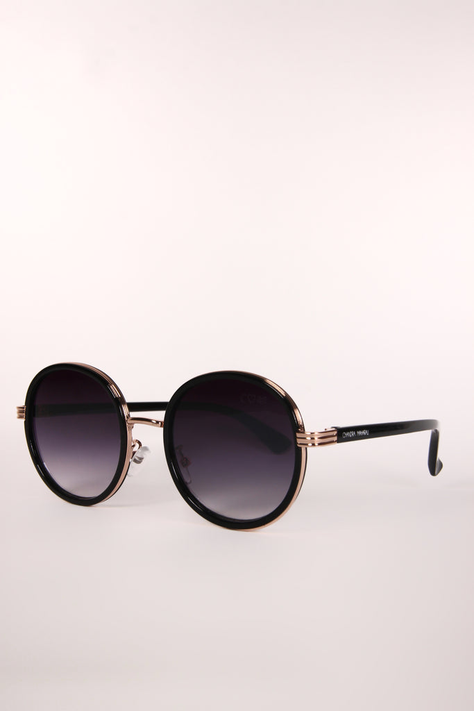 Oval Ombre Noir Sunglasses