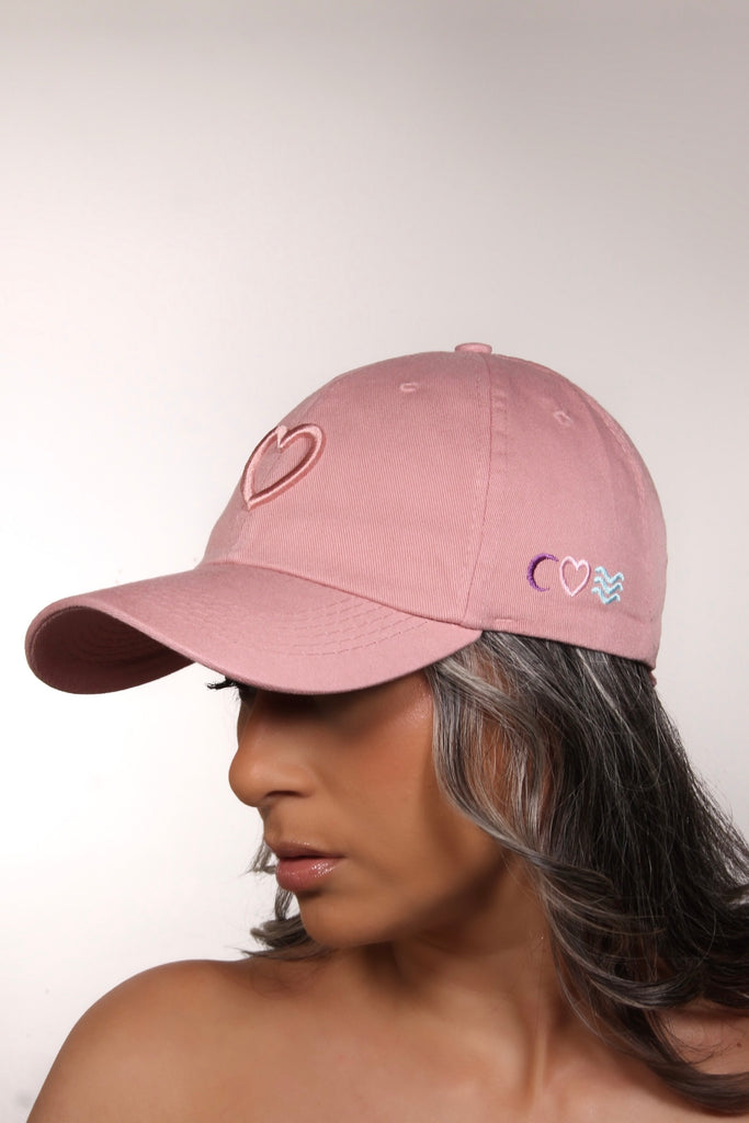 Love pink baseball cap top