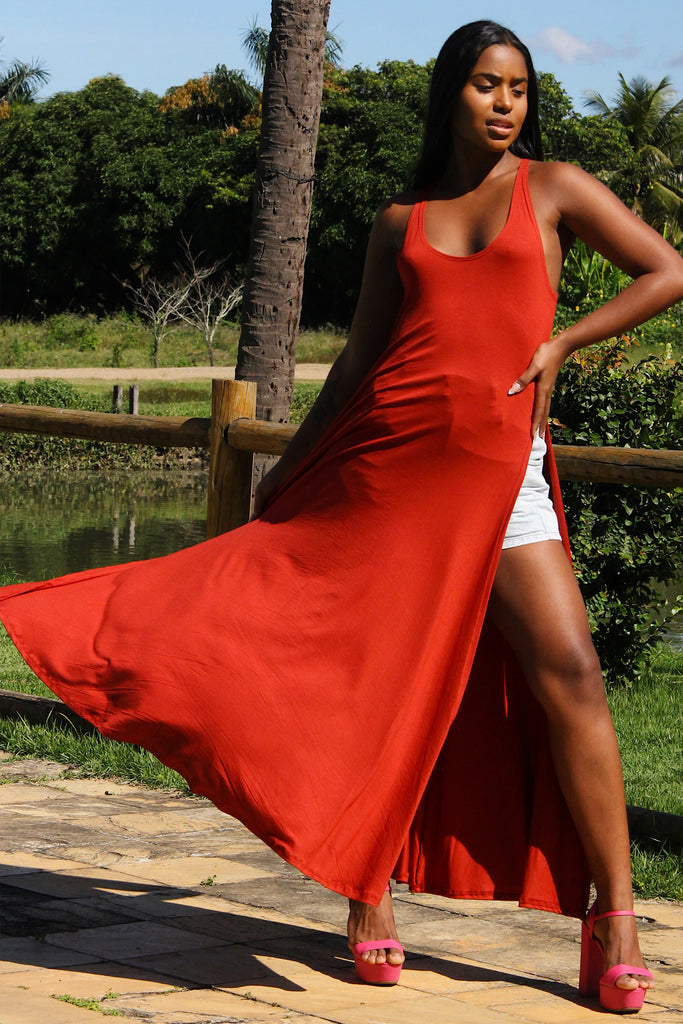 Red tank top dress 2025