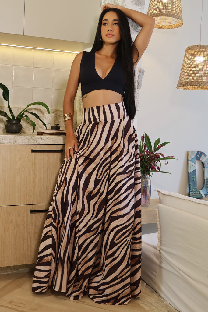 Animal Print Queen Skirt Set