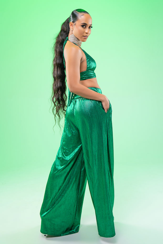 Alma Emerald Pants Set
