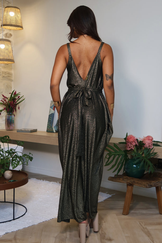 Luna Gold Shimmer Dress