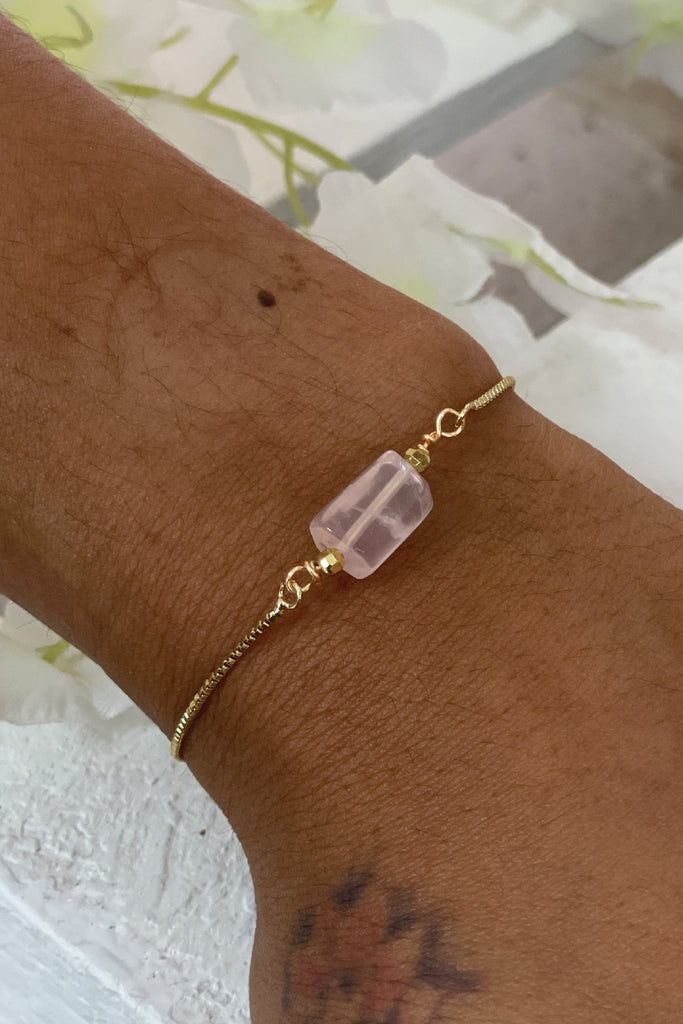 Rose Quartz Adjustable Bracelet